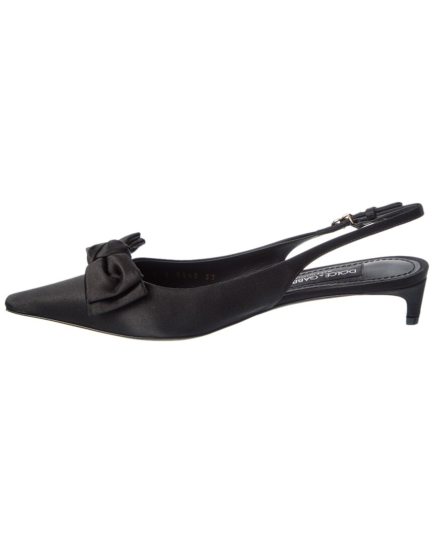 Dolce & Gabbana Dg Logo Satin Slingback Pump