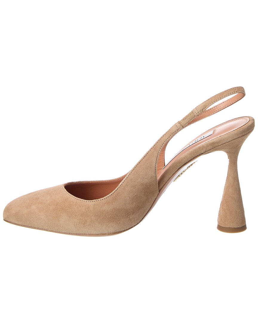 Aquazzura Amore 95 Suede Slingback Pump