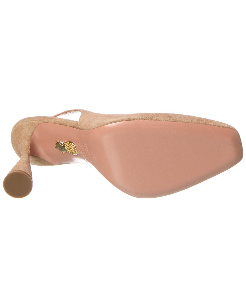 Aquazzura Amore 95 Suede Slingback Pump