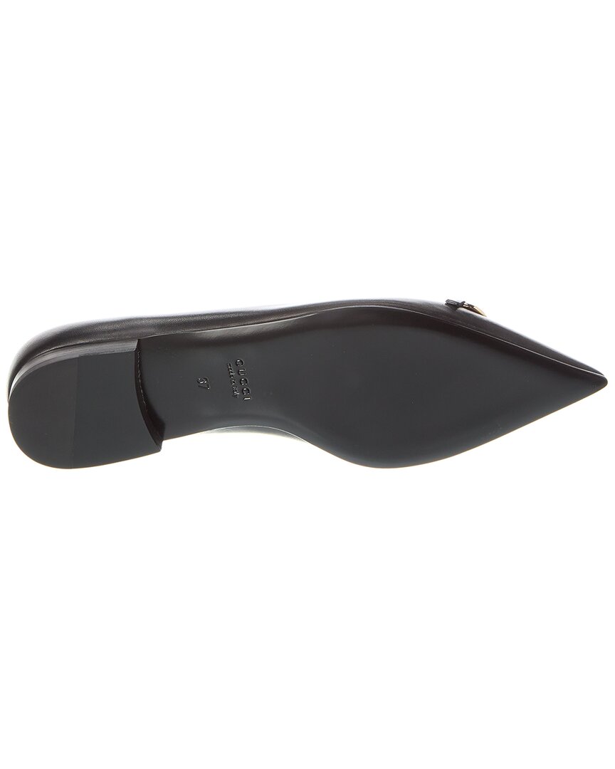 Gucci Horsebit Leather Ballerina Flat
