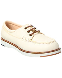 Tod’S Gomma Leather Boat Shoe White