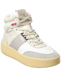 Tod’S Cassetta Leather High-Top Sneaker White