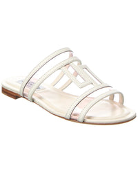 Tod’S Vinyl & Leather Sandal White