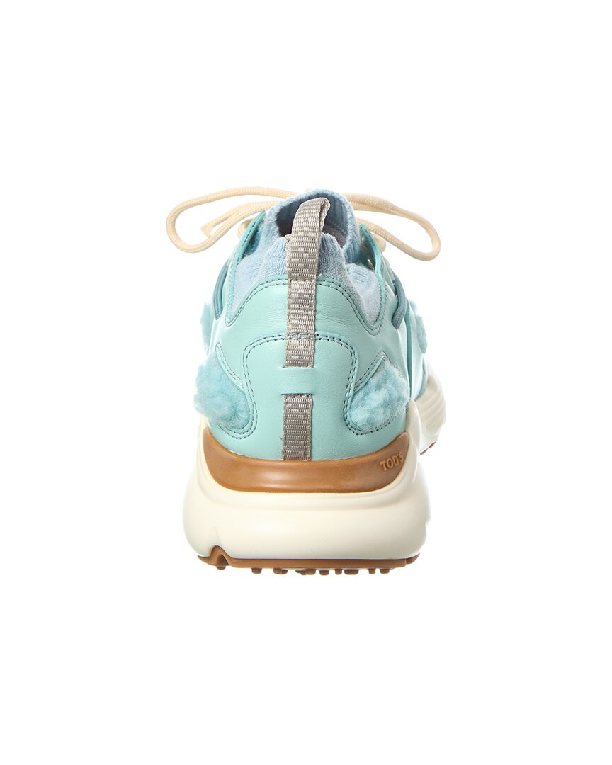 Tod’S Sportivo Runner Shearling & Leather Sneaker