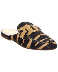 Tod’S Haircalf Mule Brown Multi