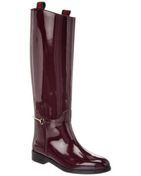Gucci Gucci Slim Horsebit Patent Riding Boot