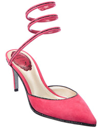 René Caovilla Cleo Suede Pump Pink