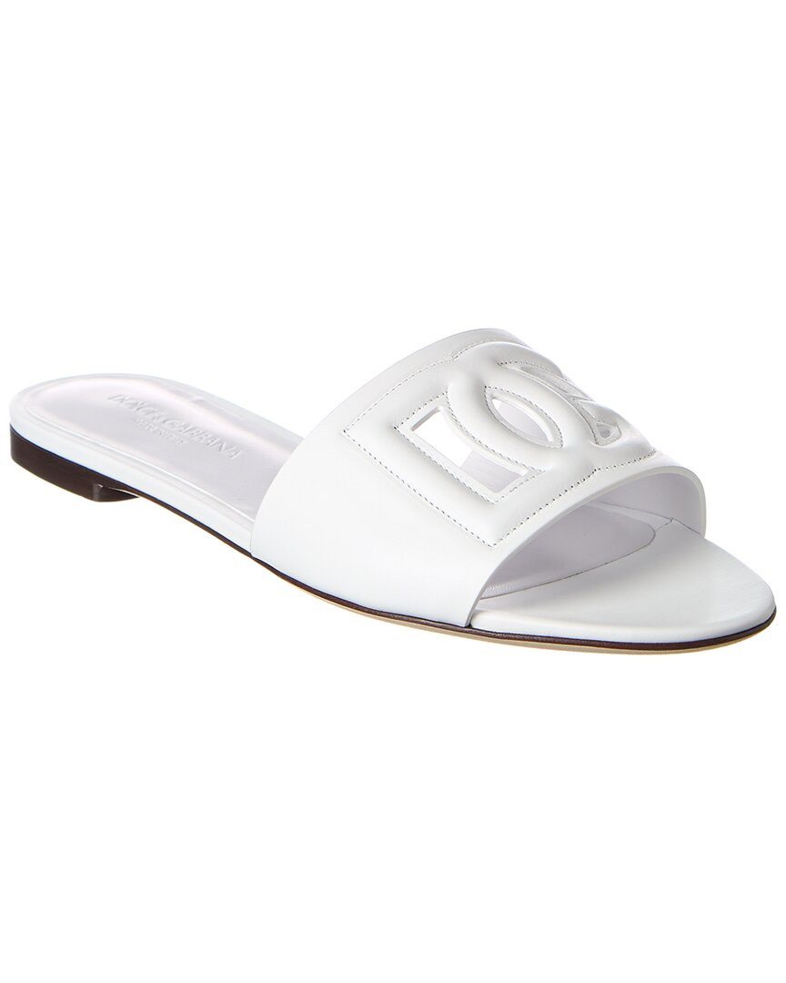 Dolce & Gabbana Dg Logo Leather Sandal