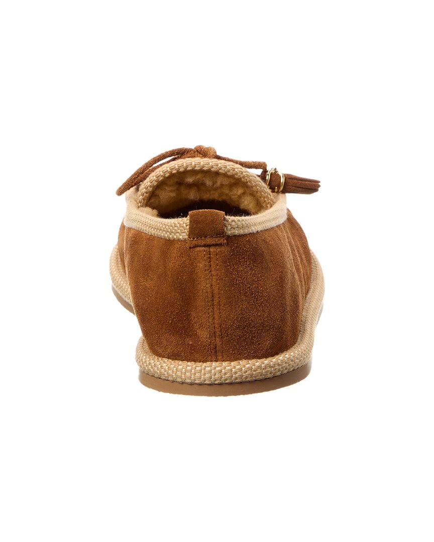 Celine Boubou Suede & Shearling Slipper