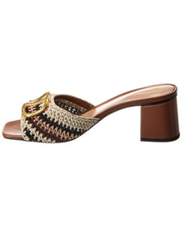 Valentino Vlogo Signature 60 Woven & Leather Sandal