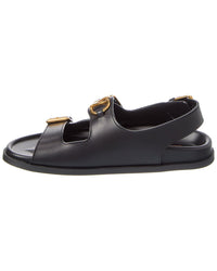 Valentino Vlogo Leather Sandal