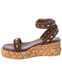 Valentino Rockstud 60 Leather Espadrille