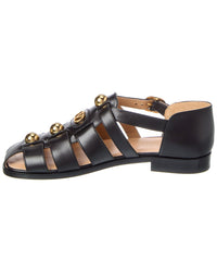 Valentino Vlogo Leather Sandal