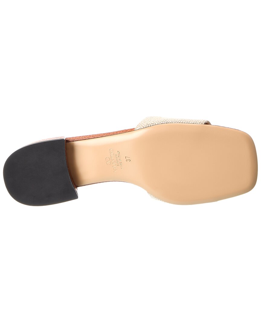 Valentino Vlogo Canvas & Leather Sandal