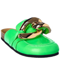 Jw Anderson Chain Leather Mule Green