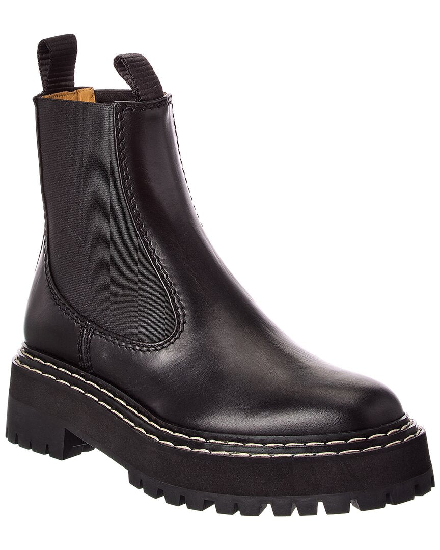 Proenza Schouler Proenza Schouler Round Toe Leather Bootie