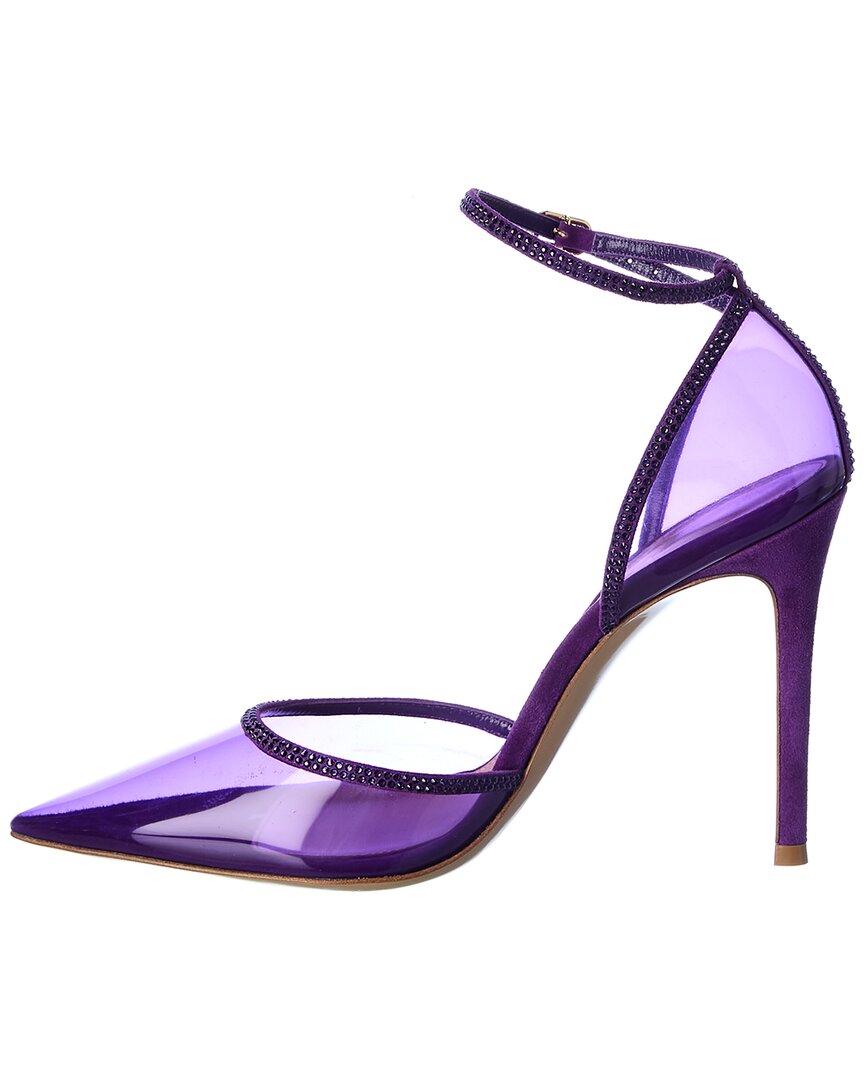 Gianvito Rossi 105 Suede-Trim Pump