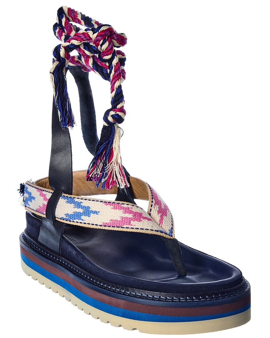 Isabel Marant Edeme Leather Sandal Purple