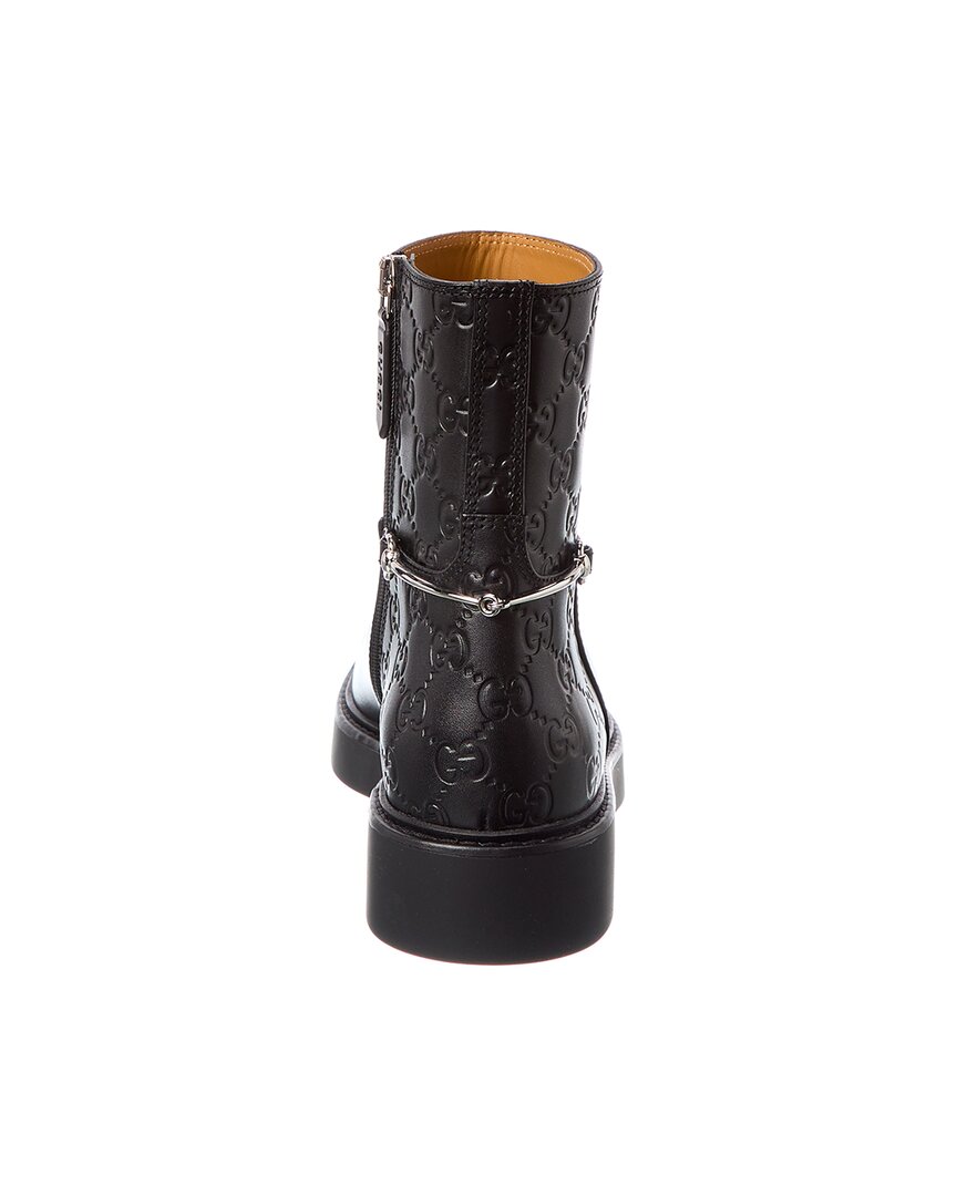 Gucci Slim Horsebit Leather Bootie