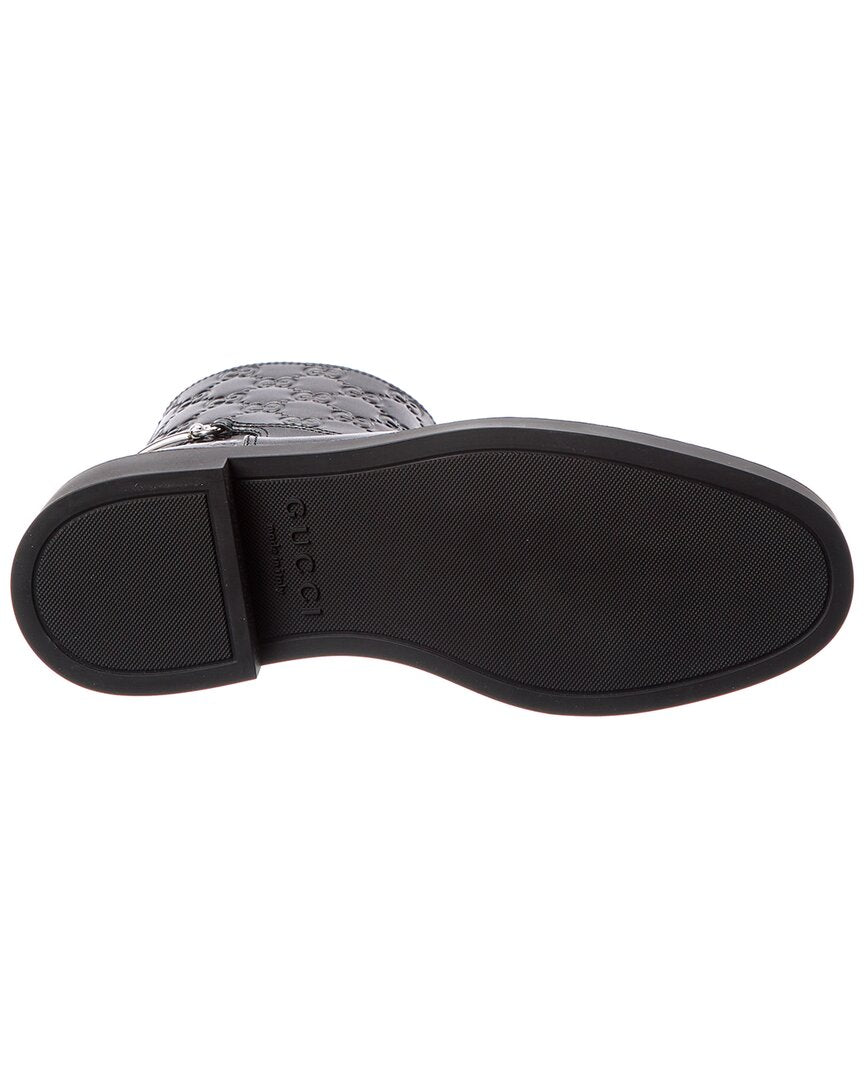 Gucci Slim Horsebit Leather Bootie