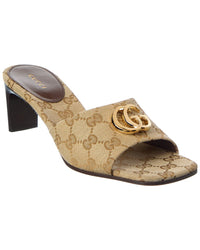 Gucci Gucci Double G Gg Canvas Sandal