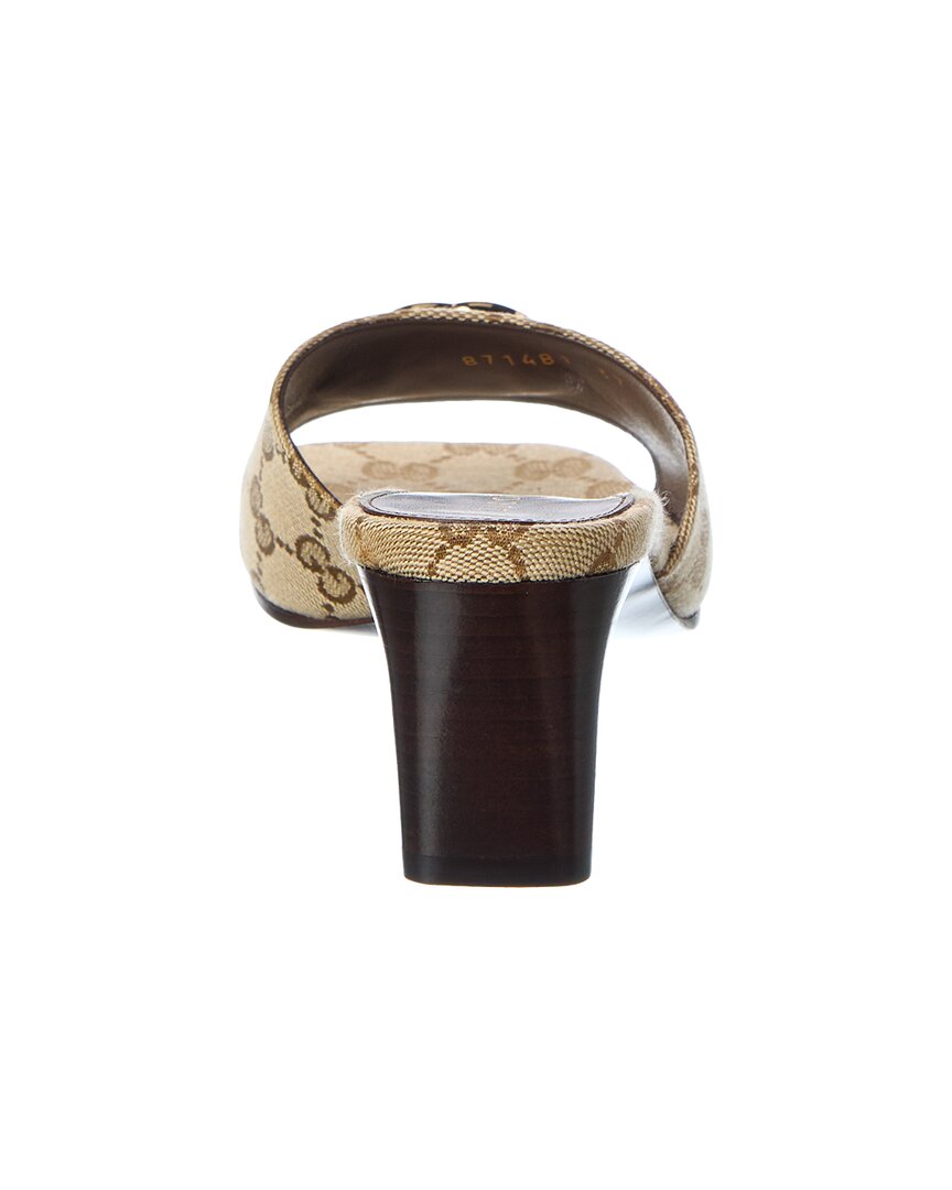 Gucci Gucci Double G Gg Canvas Sandal