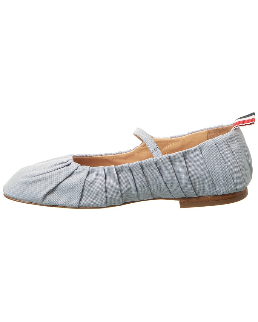 Thom Browne John Ruched Canvas Ballerina Flat