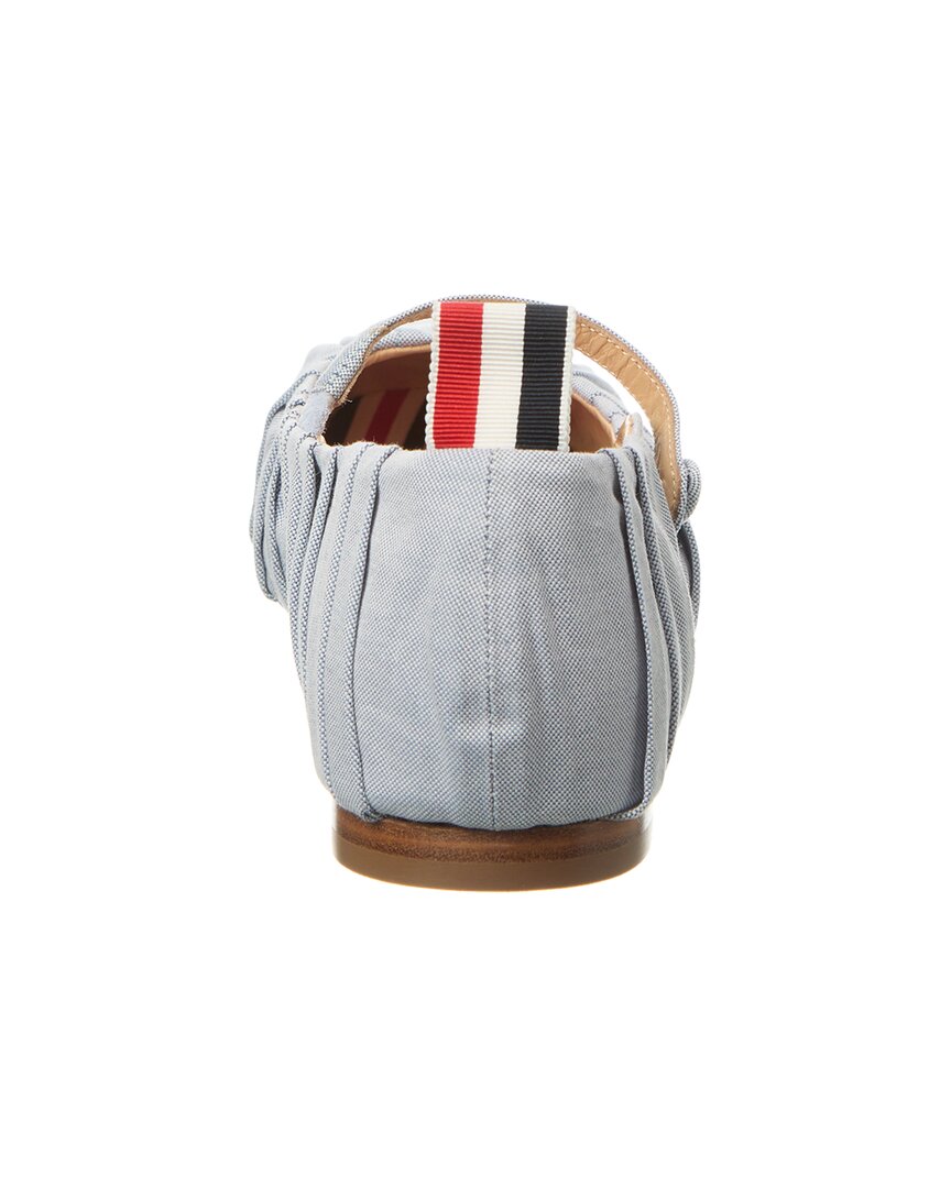 Thom Browne John Ruched Canvas Ballerina Flat