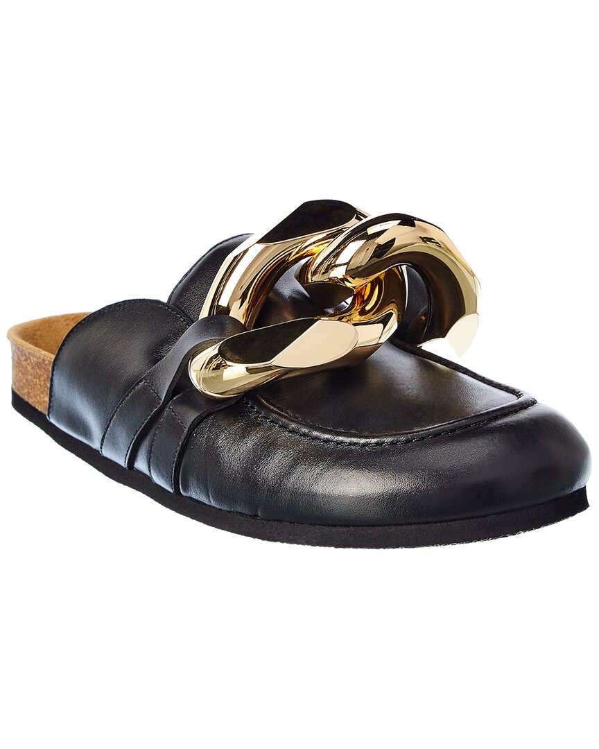Jw Anderson Chain Leather Mule Black