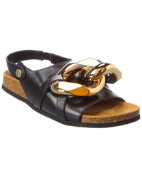 Jw Anderson Chain Leather Sandal Black