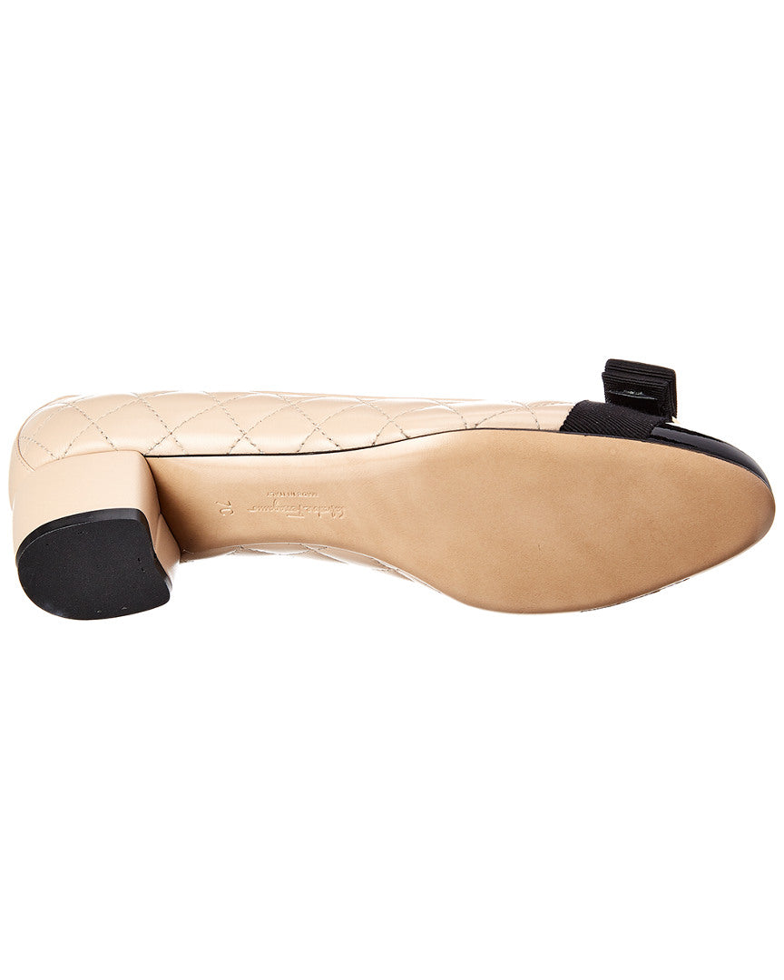 Ferragamo Ferragamo Vara Quilted Leather Pump
