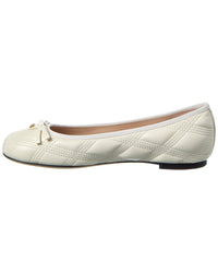 Valentino Bow Quilted Leather Flat