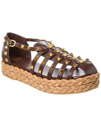 Valentino Rockstud 30 Leather Platform Sandal