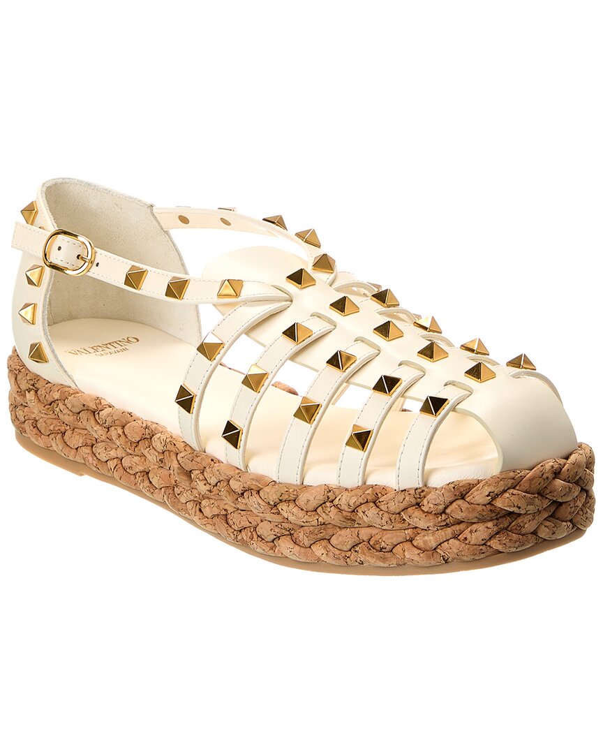 Valentino Rockstud 30 Leather Platform Sandal