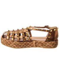 Valentino Rockstud 30 Leather Platform Sandal