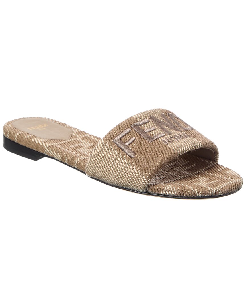Fendi Signature Jacquard Sandal
