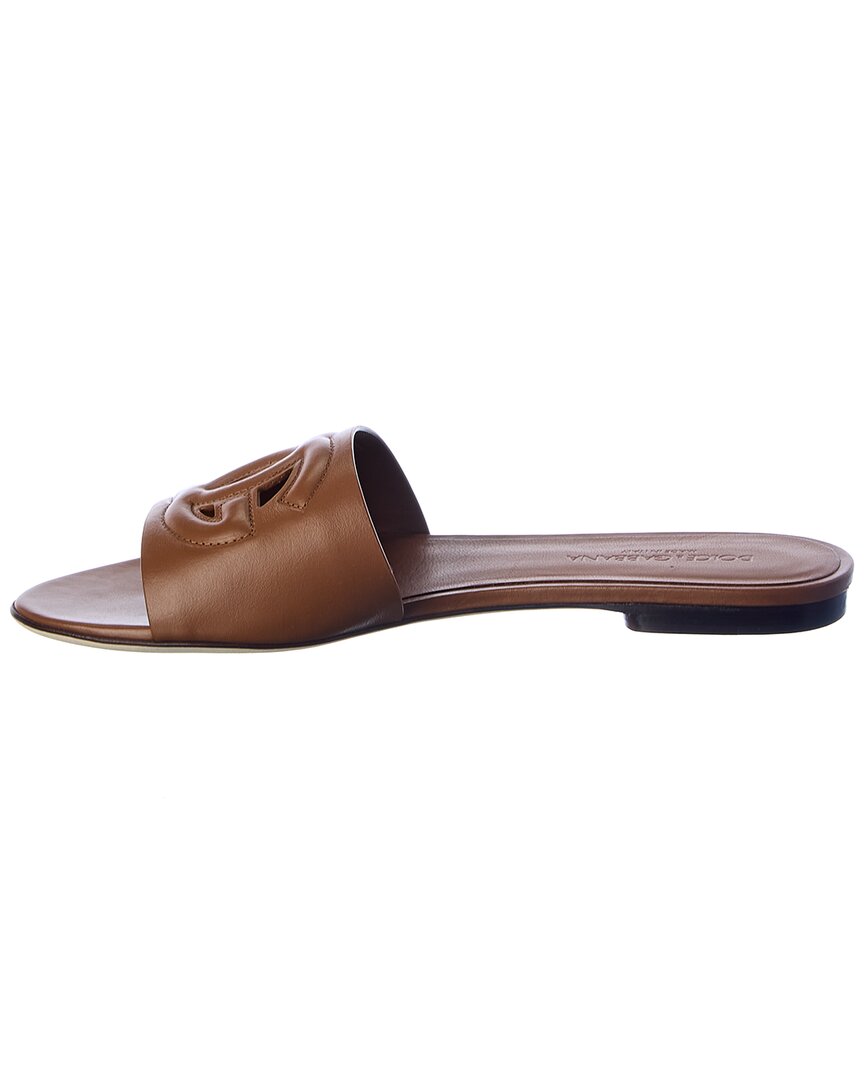 Dolce & Gabbana Dg Logo Leather Sandal