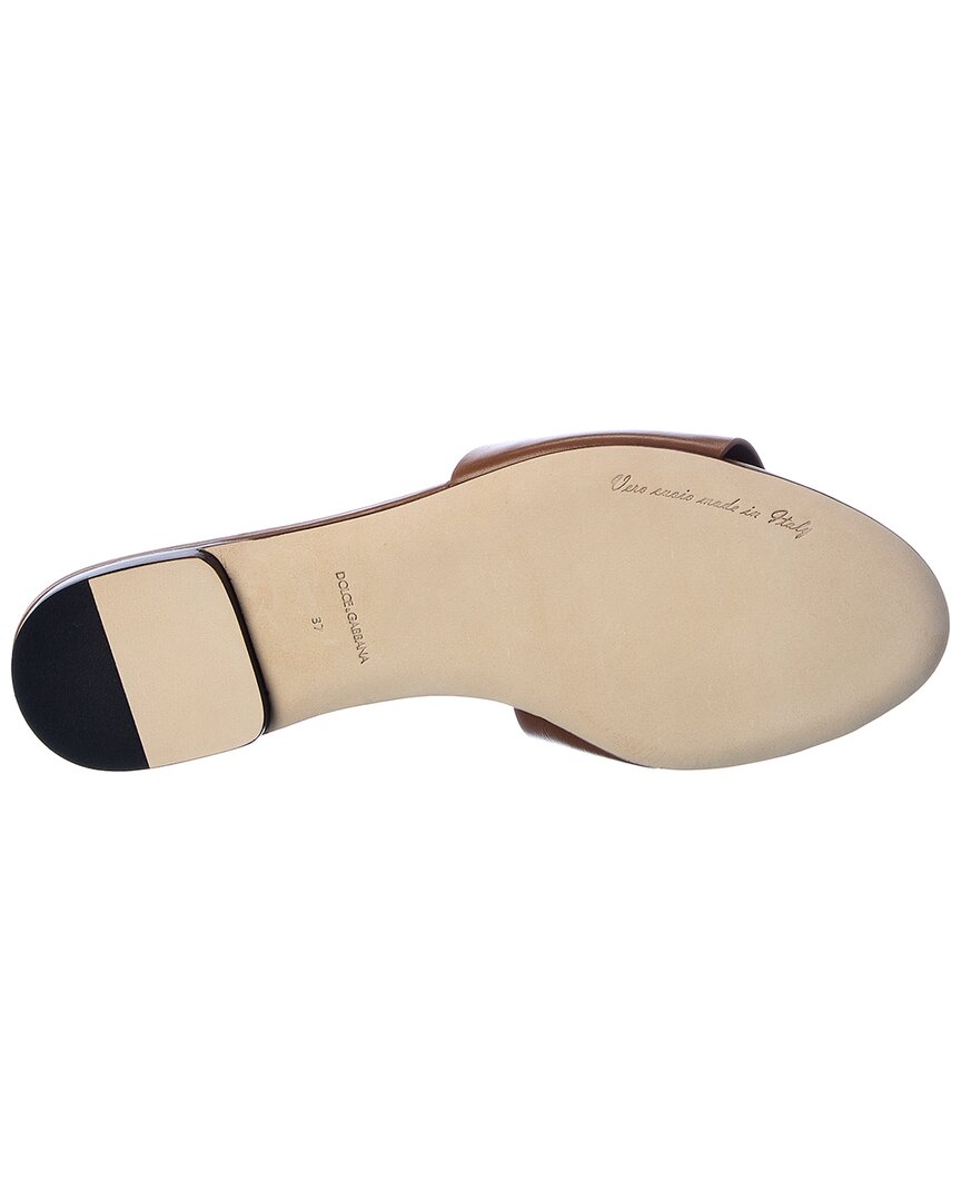 Dolce & Gabbana Dg Logo Leather Sandal