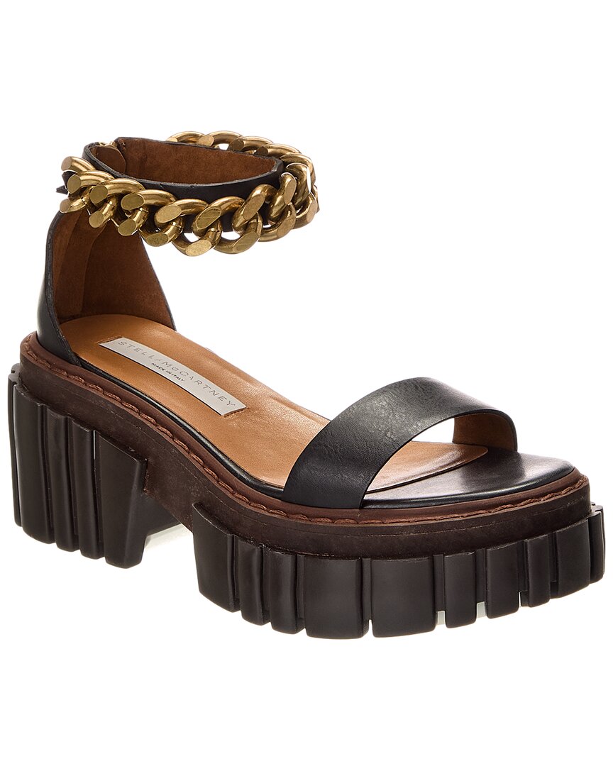Stella Mccartney Logo Sandal 36 Black
