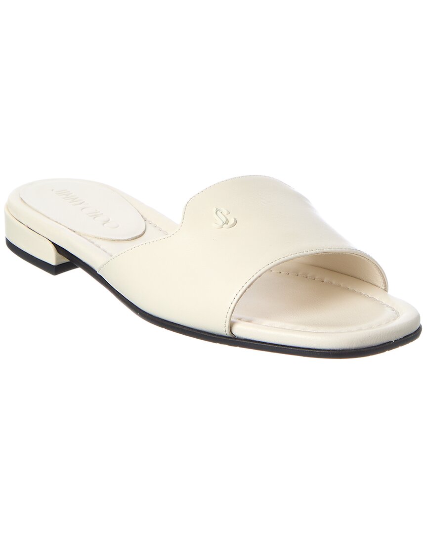 Jimmy Choo Dina Leather Flat Sandal