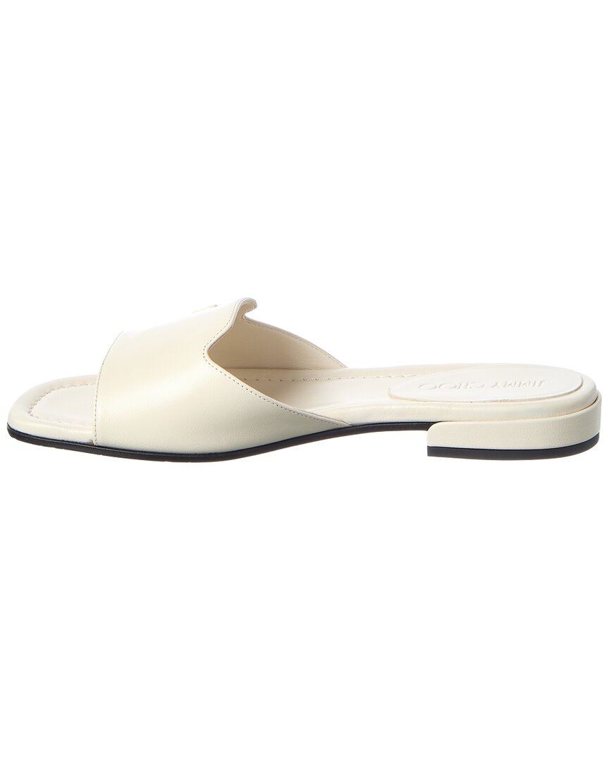 Jimmy Choo Dina Leather Flat Sandal