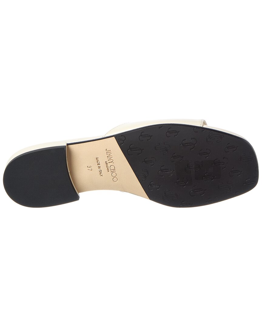 Jimmy Choo Dina Leather Flat Sandal