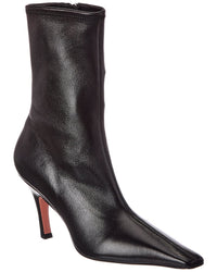 AMINA MUADDI Amina Muaddi Jamie Stretch Leather Bootie