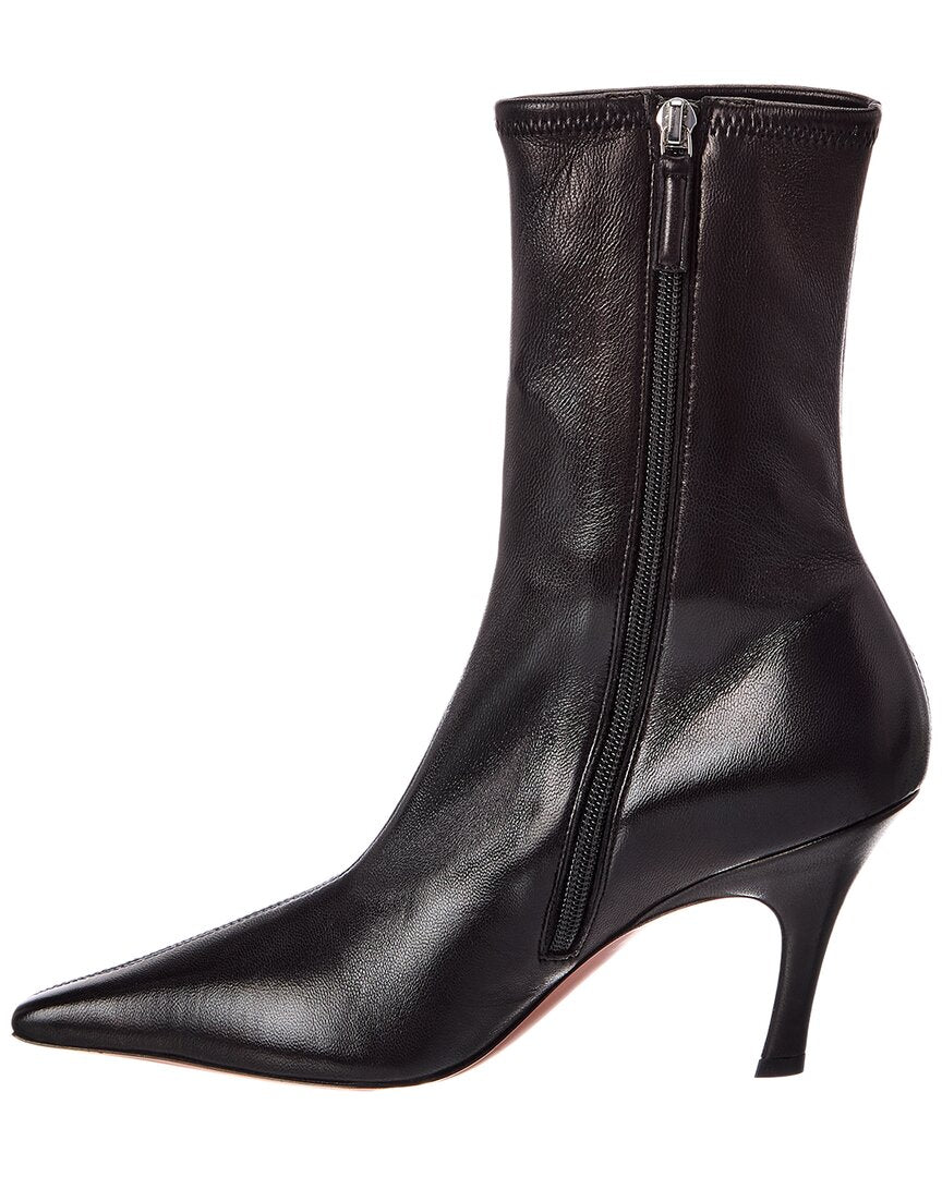 AMINA MUADDI Amina Muaddi Jamie Stretch Leather Bootie