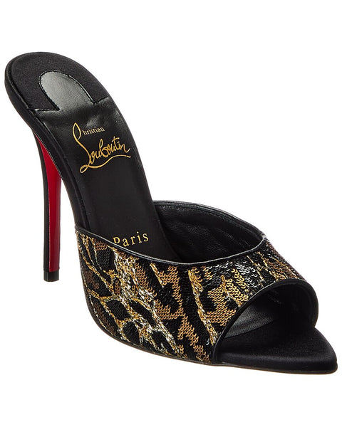 Christian Louboutin Miss Z Ocelot 100 Satin Mule – Bluefly
