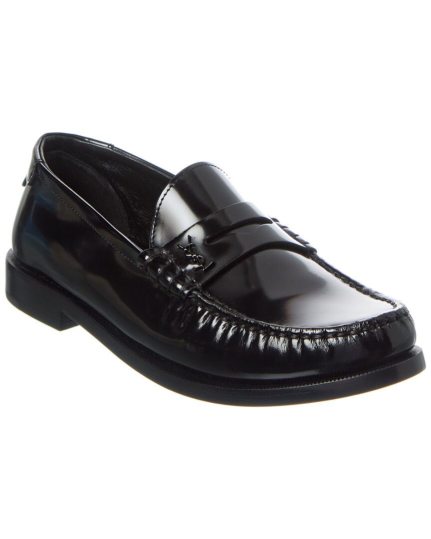 Saint Laurent Le Monogram Leather Loafer 35 Black