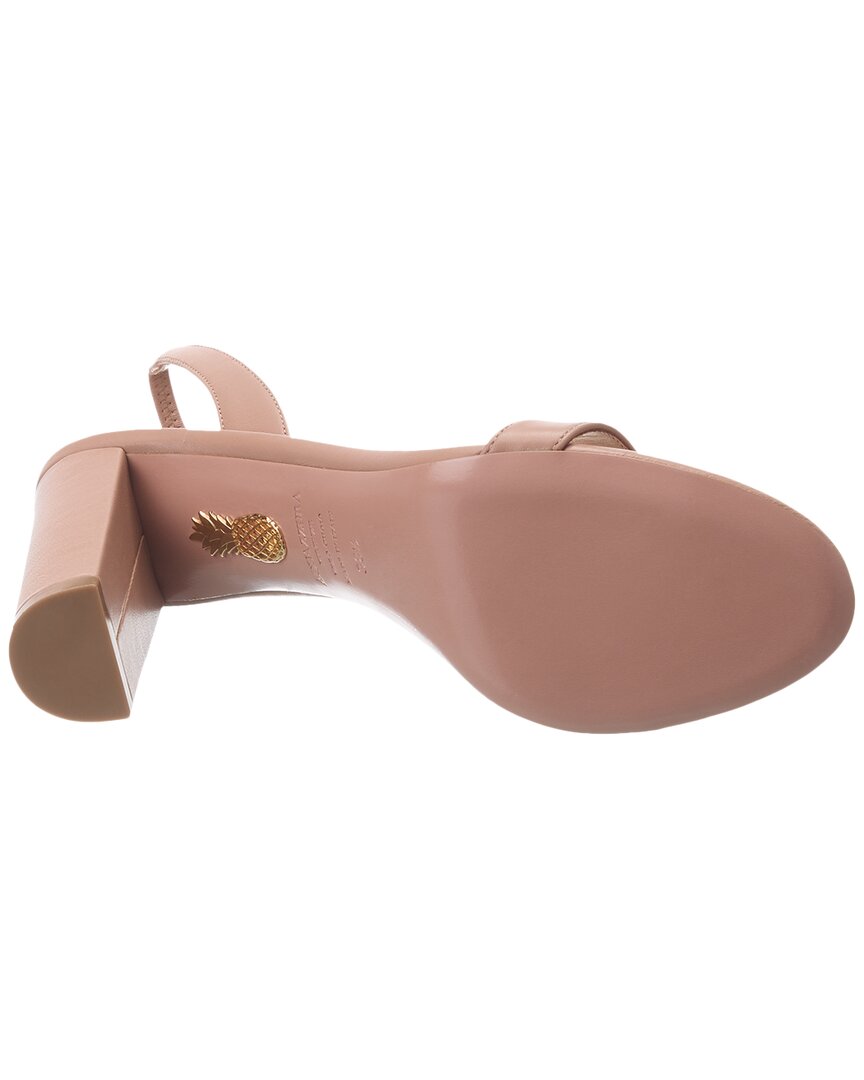 Aquazzura So Nude Block 85 Leather Slingback Sandal