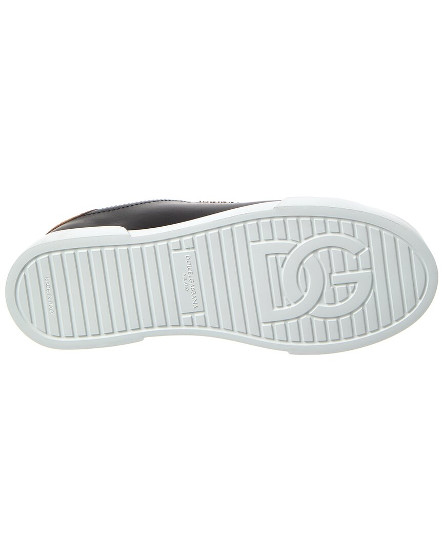 Dolce & Gabbana Portofino Lettering Leather Sneaker