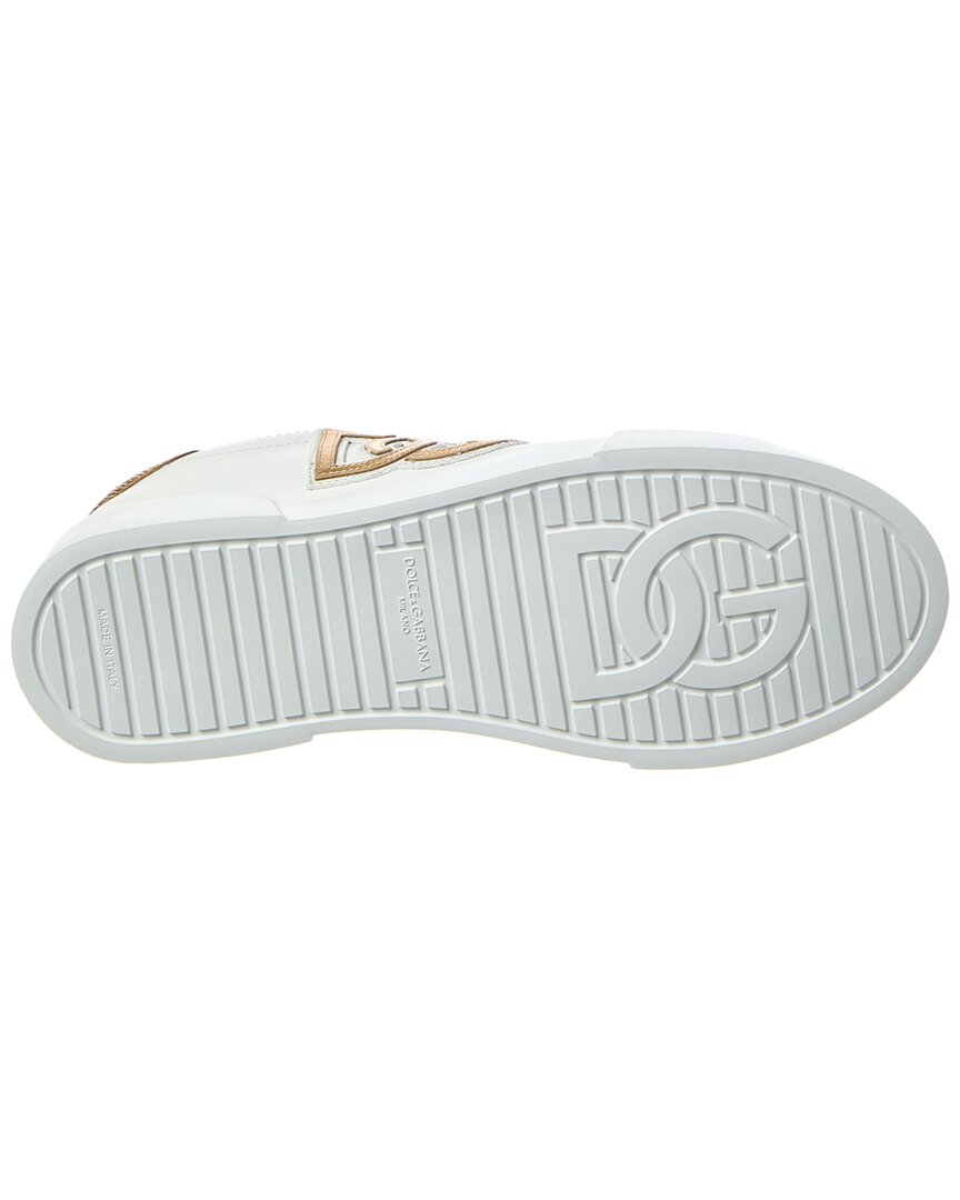 Dolce & Gabbana Dg Logo Patch Leather Sneaker