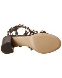 Valentino Valentino Rockstud Caged 60 Leather Ankle Strap Sandal, 37